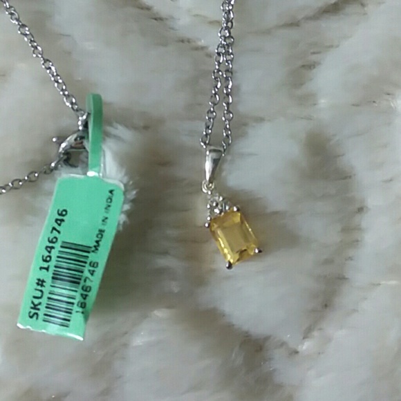 Citrine Jewlery set Ring Earring Necklace yellow - Picture 2 of 7